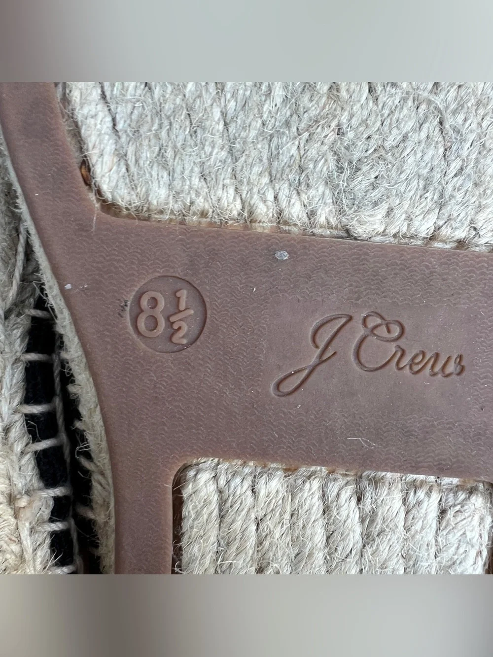 J Crew Twisted Knot Espadrille Sandals in Canvas Sz 8.5